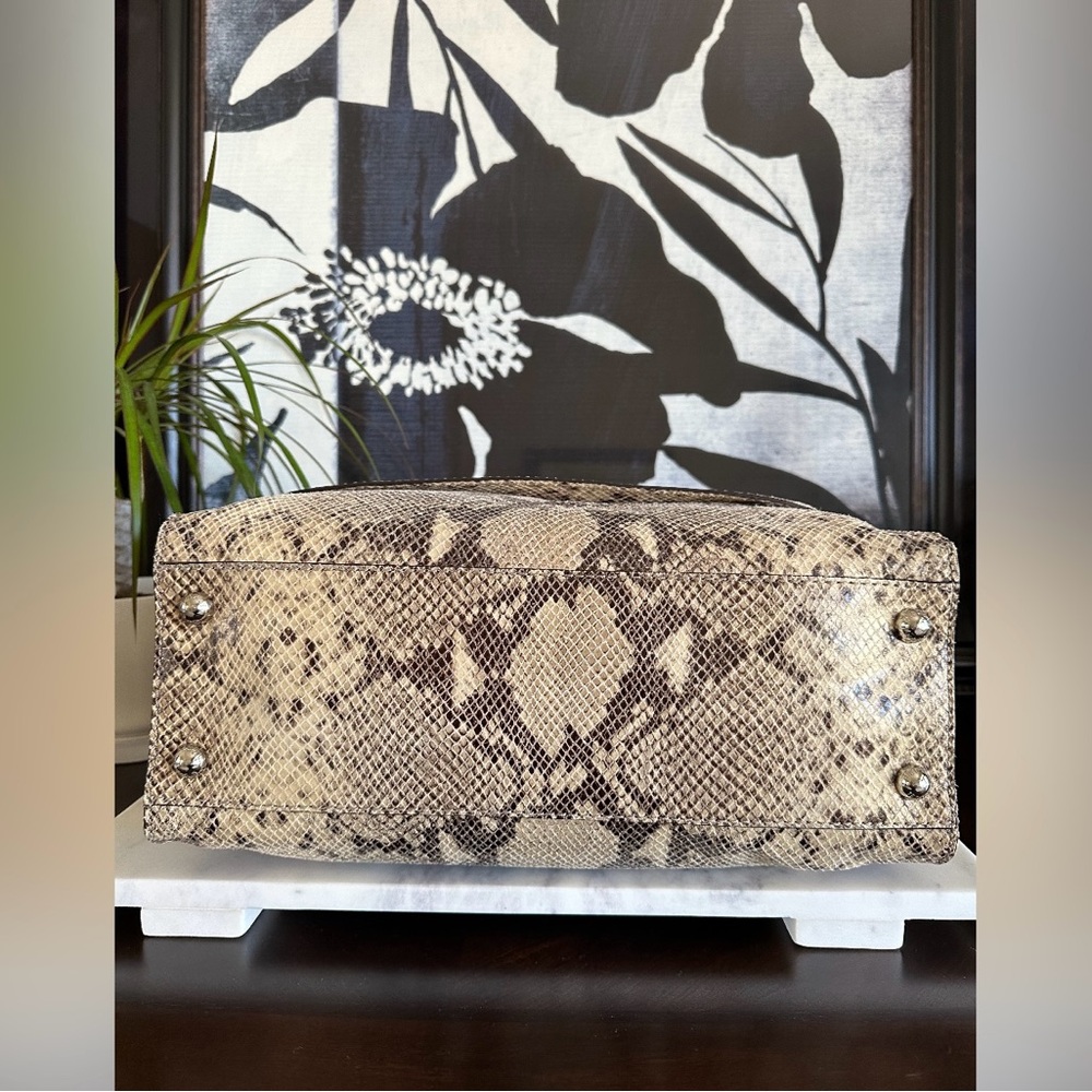 Michael Michael Kors - Python Snake Embossed Larg… - image 5